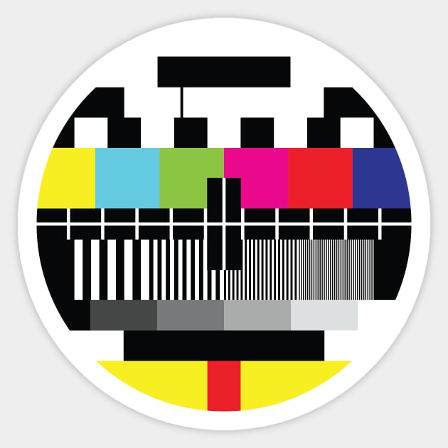 Old TV Test Card Sticker by StrayCat